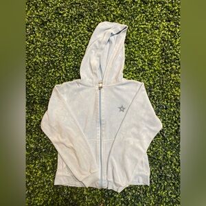 Kids  ARIZONA JEANS CO Light Blue Hooded Zip-Up Jacket with Star Accent